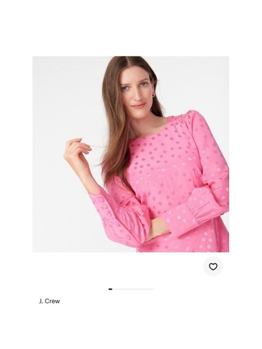 J. Crew Jacquard Pink Long-Sleeve A-Line Dress 14T